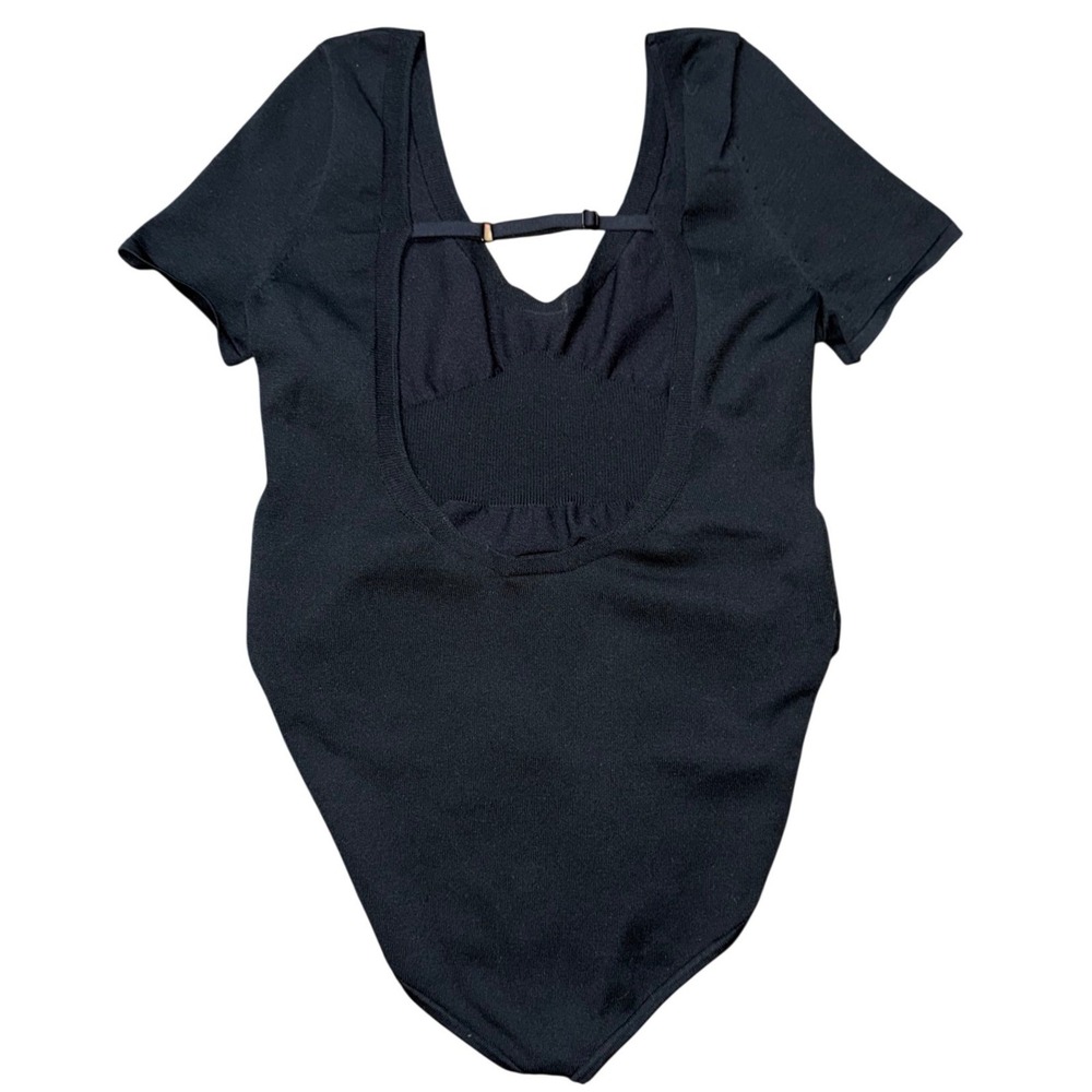 Nike Move to Zero Womens Bodysuit Black‎ Short Sleeve Open Back FN4692-010 Large